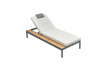 Shop By Collection - Skyline Collection - Skyline Chaise Lounge With Side Table On Left Side 
