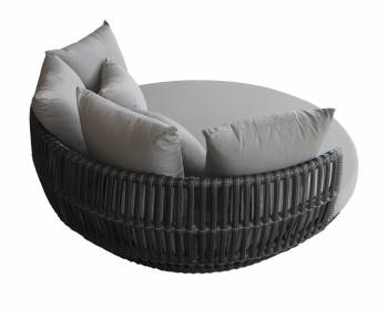 Apricot Low back Daybed - Grey Wicker - QUICK SHIP - Image 2