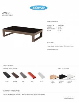 Babmar - Amber Rectangular Coffee Table - QUICK SHIP - Image 2