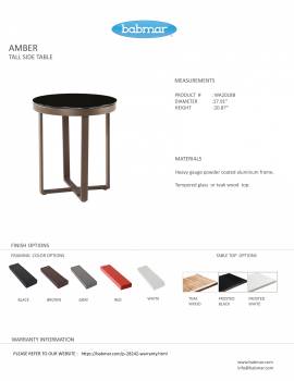 Amber Tall Side Table - QUICK SHIP - Image 3