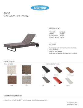 Edge Chaise Lounge with Wheels - Image 3