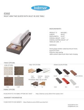 Edge Right Arm Sofa with Built in Side Table - Image 2