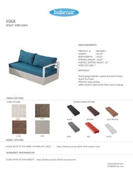 Edge Sectional Sofa Set for 5 with Round Coffee Table - Image 8