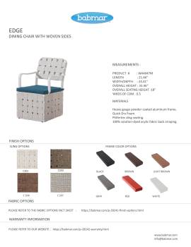 Edge Seating set for 2 with woven sides chair - Image 4