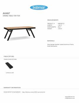 Babmar - AVANT DINING TABLE FOR 10 - QUICK SHIP - Image 2