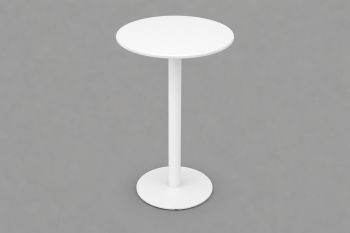 Monaco Round Bistro Bar Table with Solid Top White