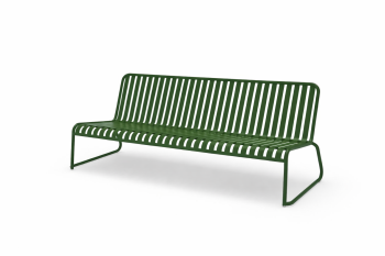 Prague Armless 3 Seater Sofa Brown 