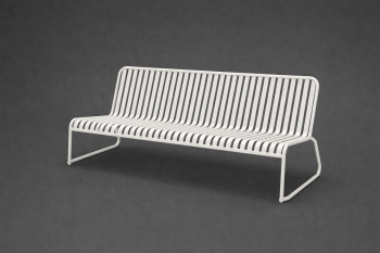 Prague Armless 3 Seater Sofa White