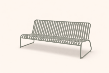 Prague Armless 3 Seater Sofa Gray