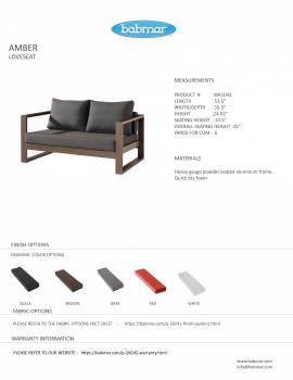 Amber Loveseat | Black Frame | QUICK SHIP - Image 2