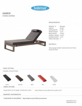 Amber Chaise Lounge | Black Frame | QUICK SHIP - Image 2