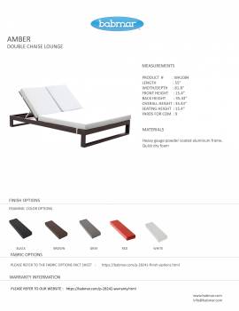 Babmar - Amber Double Chaise Lounge | Gray Frame | QUICK SHIP - Image 2