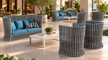 Apricot Tall Sofa Set - Image 2