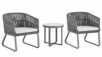 Apricot Seating Set for 2 with Sidestraps