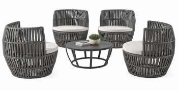 Apricot Round Seating Set for 4