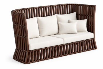 Apricot High Back Sofa