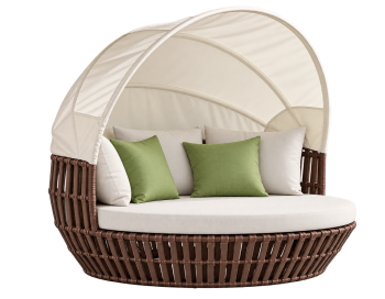 Apricot Low back Daybed with Canopy