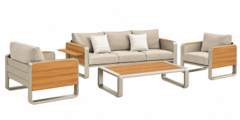 Champagne Loveseat Set