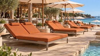 Barite Outdoor Double Chaise Lounge - Image 2