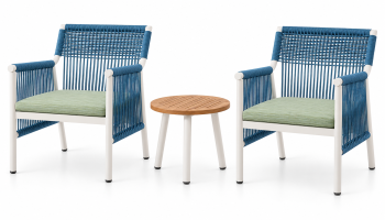Venice Seating Set for 2 with woven sides