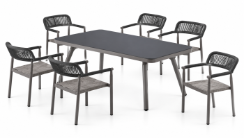 Venice Dining Set for 6 with arms